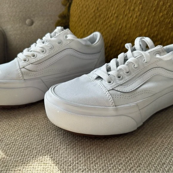 White Platform Sneakers - Picture 4 of 15